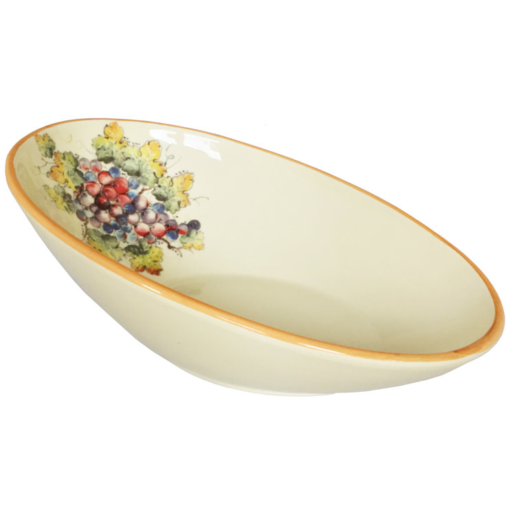 AbbiamoTutto Vineyard Grape Large Oval Pasta Bowl Wayfair